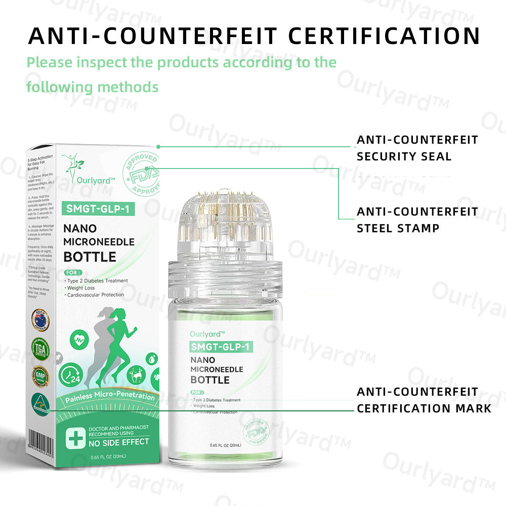 💧☘️Jorondy® SMGT-GLP-1 Nano-Microneedle Bottle (Zero Pain, 24/7 Release | Lose 20lbs FAST | 90% Sugar Drop | )