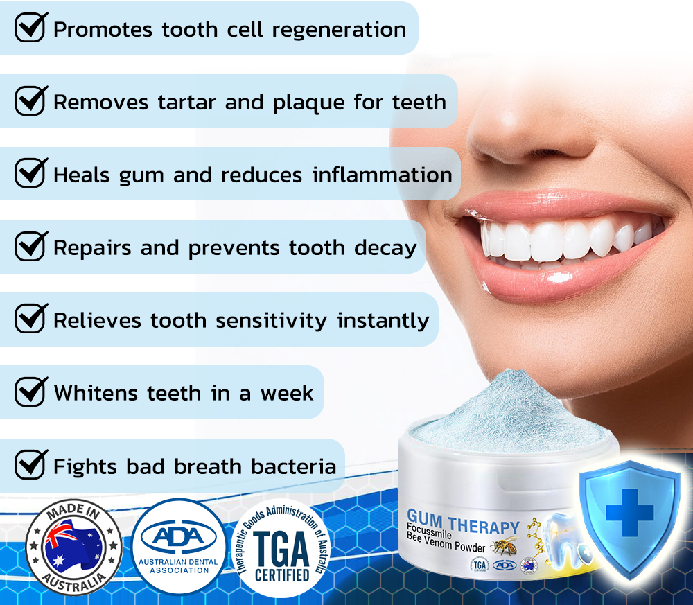 🏆 TLOPA™ Focussmile Bee Venom Treatment Oral Powder 🦷(🇦🇺ADA Recommended)