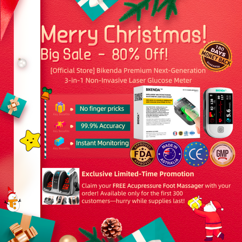 Official Store Bikenda™ Premium Next-Generation 3-in-1 Non-Invasive Laser Glucose Meter 99.9% Accuracy - Exclusive Christmas Offer 🎄🎁