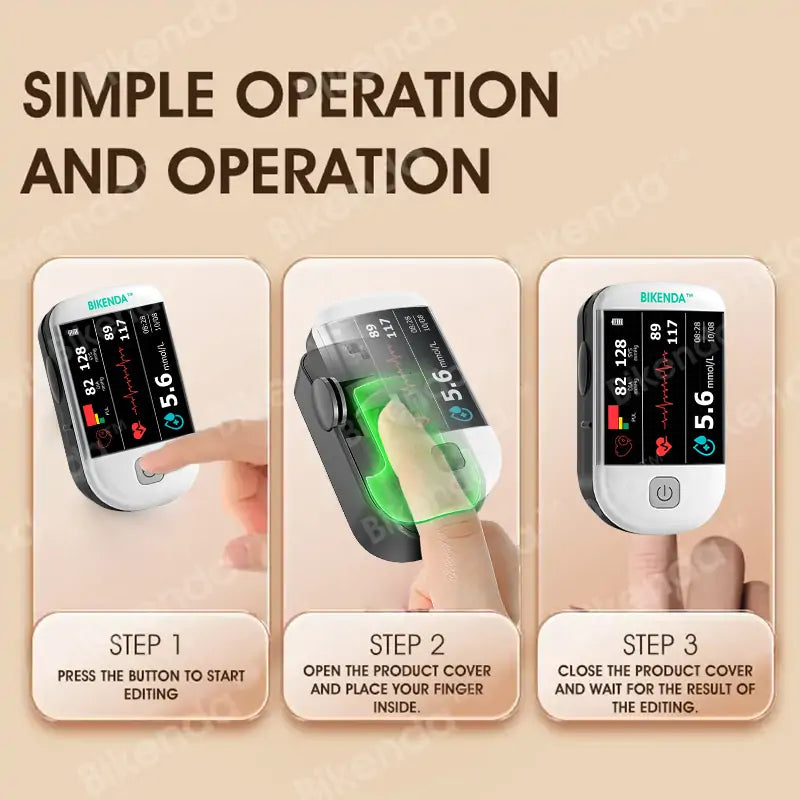 Official Store Bikenda™ Premium Next-Generation 3-in-1 Non-Invasive Laser Glucose Meter 99.9% Accuracy - Exclusive Christmas Offer 🎄🎁