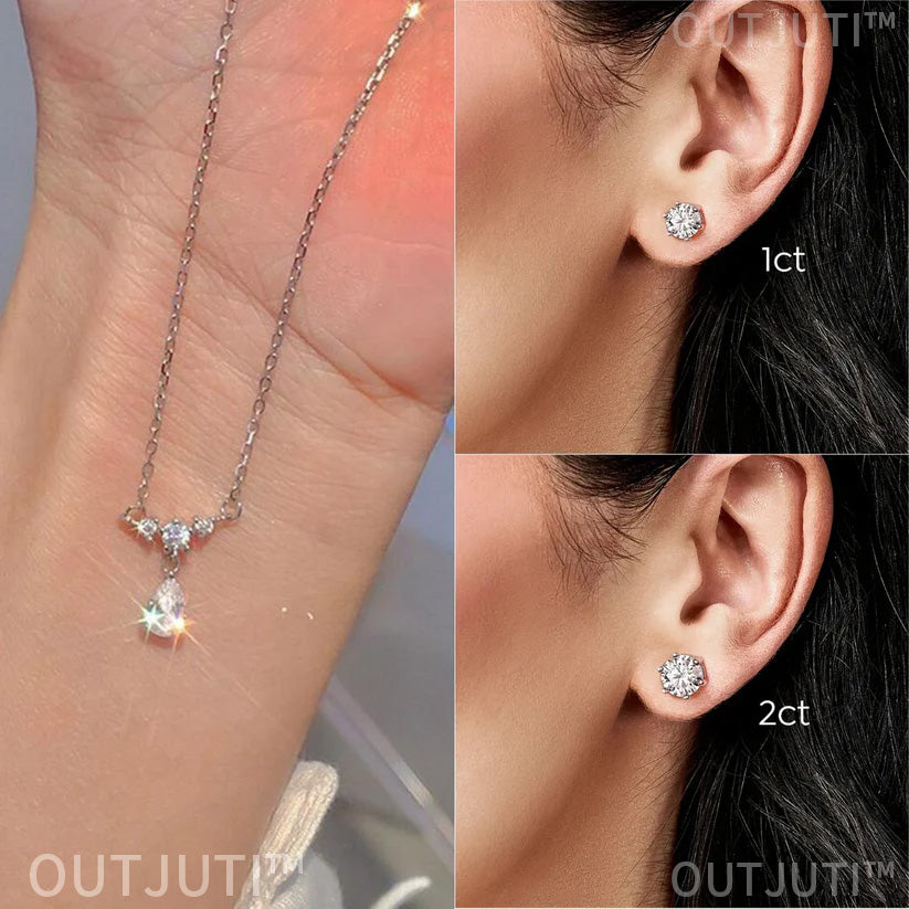 LAST DAY SALE-90% OFF🔥Moissanite Diamond Titanium Earrings🎉
