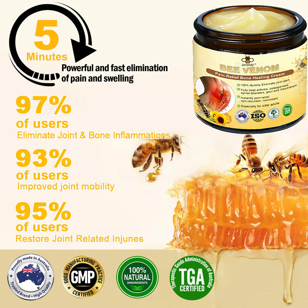 Jonordy™ Bee-Venom Pain-Relief Bone Healing Cream3👨⚕️Australian Orthopaedic Association (AOA) Recommend