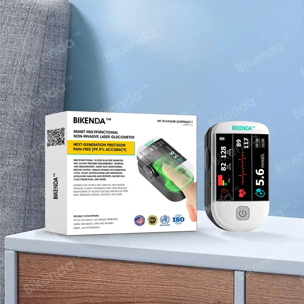 Official Store Bikenda™ Premium Next-Generation 3-in-1 Non-Invasive Laser Glucose Meter 99.9% Accuracy - Exclusive Christmas Offer 🎄🎁