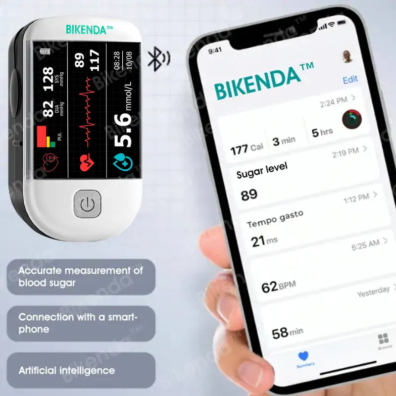 Official Store Bikenda™ Premium Next-Generation 3-in-1 Non-Invasive Laser Glucose Meter 99.9% Accuracy - Exclusive Christmas Offer 🎄🎁