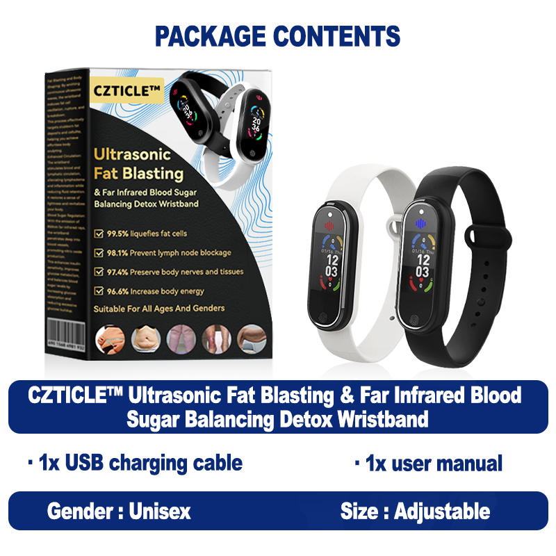 CZTICLE™ Ultrasonic Fat Blasting & Far Infrared Blood Sugar Balancing Detox Wristband(💖Recommended by PlasticSurgeons)