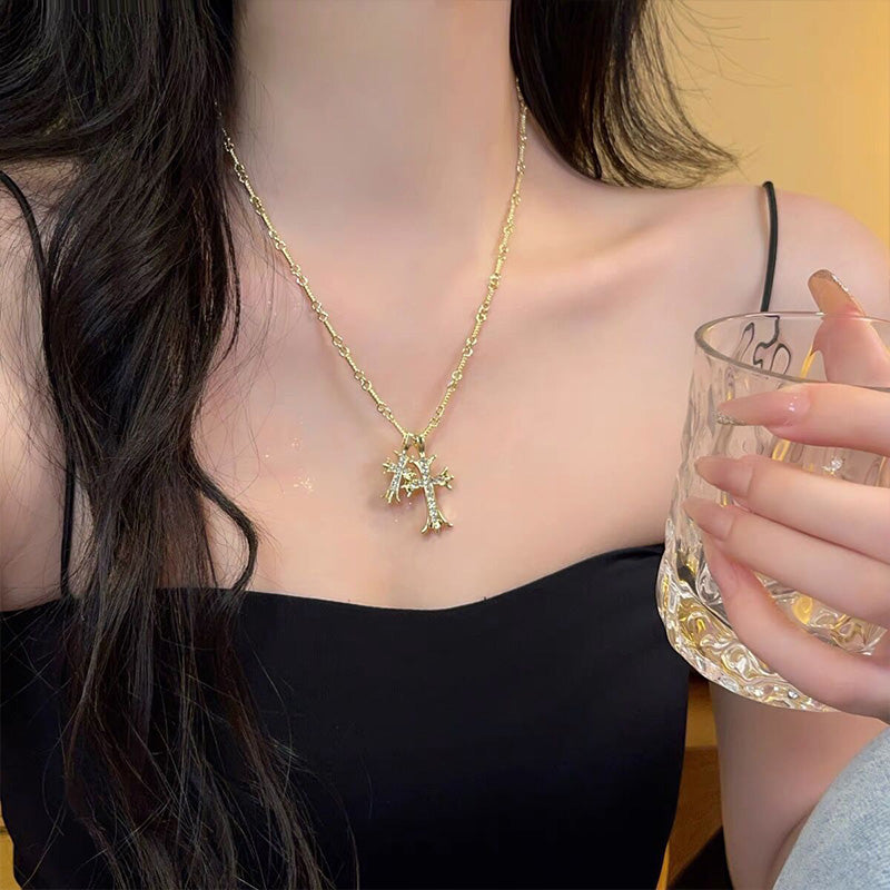 CZTICLE™ Lymphatic Magnetic Therapy Cross Design Diamond Necklace 👑
